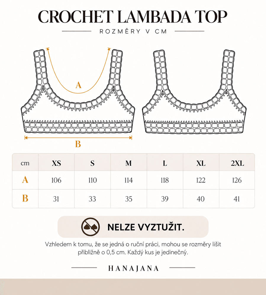 Lambada crochet bikini top neon mix