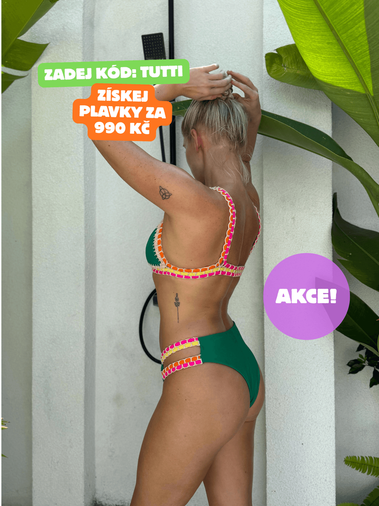 New crochet bikini bottom green