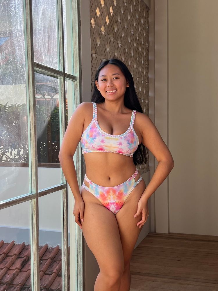 New crochet bikini lambada top tie dye ♻︎