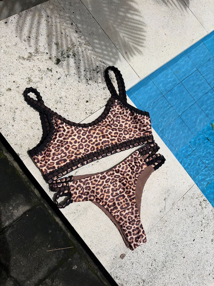 New crochet bikini bottom leopard