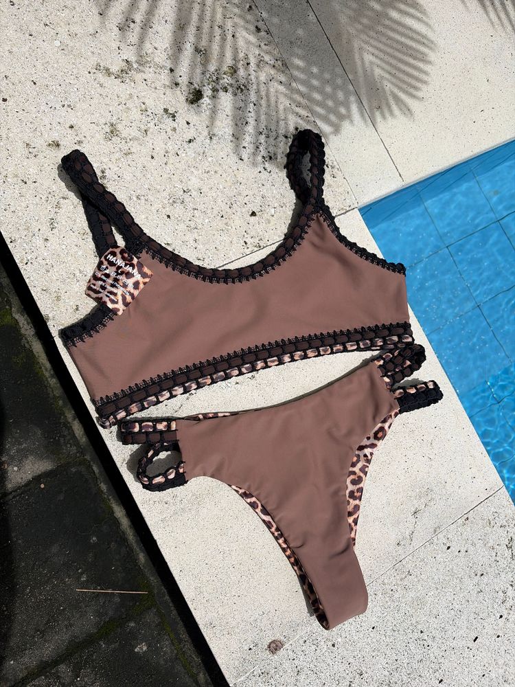 New crochet bikini bottom leopard