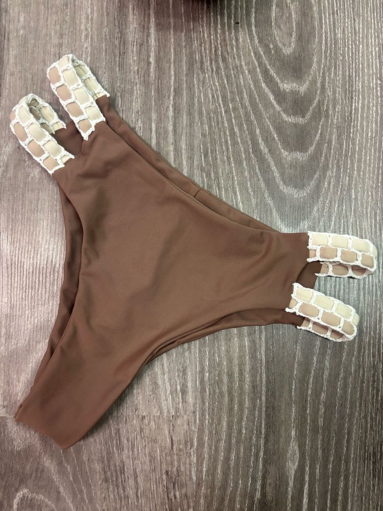 New crochet bikini bottom cappuccino