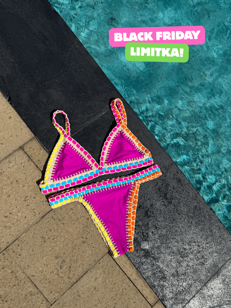 Crochet bikini bottom purple colors