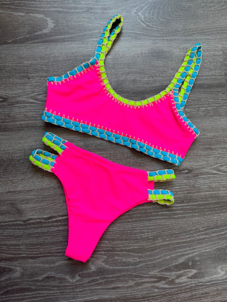 New crochet bikini bottom neon mix