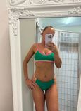New crochet bikini lambada top green