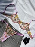 Lace Adjustable Thong - flowers